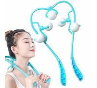 Strumento per massaggiatore rullo per collo - Massaggiatore per collo Tessuto profondo con 5 ruote - Punto di innesco della pressione, massaggio profondo auto shiatsu, strumento Smashing