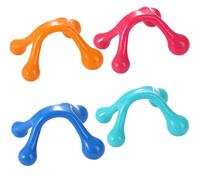 Strumento per massaggio a 4 punti, mini massaggiatore manuale portatile per schiena, strumento per massaggio manuale palmare, strumento per massaggio profondo dei tessuti profondi per schiena e collo,