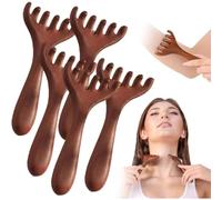 Strumento per massaggio del cuoio capelluto, pettine manuale a sei artigli per massaggio a coda di pesce, massaggiatore per cuoio capelluto, occhi, viso, collo, spalle, accessori per capelli (5 pezzi)