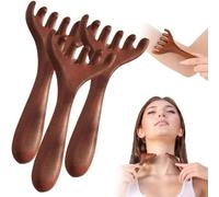 Strumento per massaggio del cuoio capelluto, pettine manuale a sei artigli per massaggio a coda di pesce, massaggiatore per cuoio capelluto, occhi, viso, collo, spalle, accessori per capelli (3 pezzi)