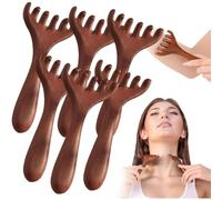 Strumento per massaggio del cuoio capelluto, pettine manuale a sei artigli per massaggio a coda di pesce, massaggiatore per cuoio capelluto, occhi, viso, collo, spalle, accessori per capelli (6 pezzi)