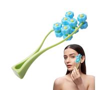 Strumento per massaggio facciale, massaggiatore a rullo facciale, strumento di bellezza a forma di Y, rullo per fiori 3D, dispositivo di rilassamento manuale portatile per tonificare la pelle