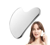 Strumento per massaggio Gua Sha, strumenti Gua Sha per il viso, Tavola da massaggio raschiante in acciaio inossidabile per sollievo muscolare, Strumento per massaggio raschiante in acciaio inossidabil