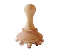 Strumento per massaggio in legno - Coppa a fungo anticellulite manuale, per terapia per tutto il corpo | Rullo massaggiante in legno massello per collo, spalle, vita e testa, massaggiatore