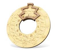 Strumento per Melodia in Legno, 16cm Ruota per Accordi in Legno Ruota del Cerchio Delle Quinte Rotondo Strumento per Accordi per Melodia in Legno per Basso Chitarra Pianoforte Violino