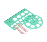 Strumento per Misurare le Dimensioni della Flangia, Elastico Atossico, Righello Rettangolare Rotondo Preciso per Capezzoli in Silicone Morbido e Non Affilato per Tiralatte (GREEN)