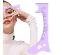 Strumento per misurare le sopracciglia, righello per sopracciglia, Stencil per sopracciglia in silicone per eyeliner, Righello per modellare le sopracciglia, Ausilio per il trucco degli occhi, Strumen