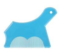 Strumento per modellare la barba Modello modellatore per tagliare la barba professionale in plastica per uomo Linea del collo Linea delle guance Accessori per la cura dei baffi (Blu trasparente)