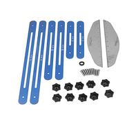 Strumento per modelli di pedate per scale, strumento di misurazione per scale, righello regolabile per montanti di scale, ripiani in cartongesso, gamma di lunghezza 11 a 60 (Blu)