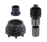 Strumento per movimento centrale della bicicletta a otto ganasce progettato per l'estrazione della pedivella ISIS e la copertura centrale a 8 slot e la manutenzione del cerchione del freno a disco