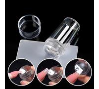 Strumento per nail art francese, timbro per manicure fai da te in silicone trasparente per molteplici occasioni, pratica professionale per