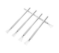 Strumento per Nail Art Multifunzione a Sette Punte in Metallo Argento | Set da 5 Pezzi, Design Intrecciato e Griglia Elegante, per Disegni Minuti e Dettagli Precisi