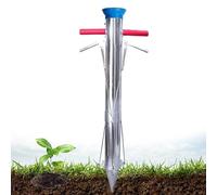 Strumento per piantare bulbi con manico lungo, trapiantatore multifunzionale per piantine di ortaggi, campionatore di terreno per piantare fiori, diametro 7,5 cm e profondità 11 cm, piantare in pochi