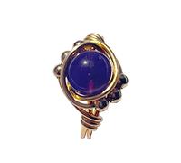 Strumento per Piegare Anelli per Anelli A Cucchiaio Anelli di cristallo viola Anello rotante Anelli di pietra naturale in oro Anelli a fascia per le donne Anelli rotanti Gioielli per Gli (Purple-c, 6)