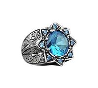 Strumento per Piegare Anelli per Anelli A Cucchiaio Anello vintage inciso per accessori popolari di gioielli di moda per uomo e donna Gioielli per Gli Uomini Anelli (Silver-f, 10)