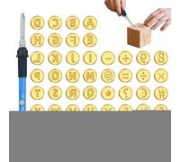 Strumento per Pirografia e Incisione su Legno | Attrezzo per Intaglio e Rilievo Legno | Template Alfanumerici, Penna a Temperatura Regolabile per Artigianato, Incisione e Embossing