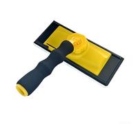 Strumento per pittura murale con manico girevole, interfaccia con asta di estensione filettata e setole in nylon di lunga durata (giallo)