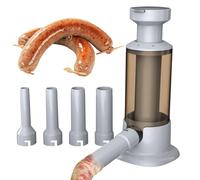Strumento per preparare salsicce | Riempitore per salsicce | Non appiccicoso facile da riempire velocemente per salsicce | Riempitore verticale per salsicce per uso alimentare con 4 tubi | Kit di