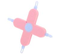 Strumento per Pulizia Naso e Orecchie Bebè 4-in-1 Rosa | Design a Croce, Pp e Pet, per Ragazzo Ragazza e Piccoli, Include Funzione per Unghie