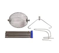 Strumento per raccogliere noci - Collettore di palline rotanti da 45 cm, raccoglitore da giardino resistente, manico resistente alla ruggine, accessorio da cortile | Attrezzature da giardinaggio