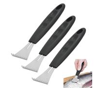 Strumento per raschiare le squame di pesce da cucina, in acciaio inossidabile, coltello disincrostante, strumenti per pesce, strumenti per la casa, il mercato e il ristorante (3 pezzi)