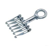 Strumento per rimuovere ammaccature a 6 dita con design a gancio e anelli di sollevamento per martello scorrevole da utilizzare in carrozzerie