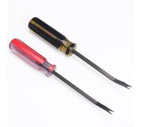 Strumento per rimuovere graffette con testa a doppia punta per mobili, tappeti, pavimenti, cornici per foto, estrattore per chiodi in lega di acciaio temprato, ergonomico, non (giallo e rosso)