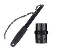 Strumento per rimuovere l'anello di bloccaggio della cassetta con chiave a frusta, per meccanici di biciclette e utenti domestici che lavorano al mozzo della ruota (4 nero)
