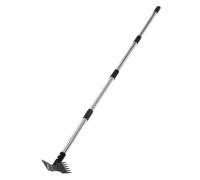 Strumento per Rimuovere Le Erbacce, Rastrello Resistente con Manico Lungo, Zappa a Mano 2 in 1, Sarchiatore Multiuso in Acciaio Inossidabile, 45", Giardini, Prati, Ponti, Fattorie