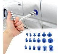 Strumento per Riparazione Ammaccature,19pcs Kit Rimozione delle Ammaccature Auto,Ripara Ammaccature Auto,T-Bar Hammer Pull Rod Puller,Riparazione Ammaccature Carrozzeria Auto, Levabolli Carrozzeria