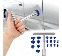 Strumento per Riparazione Ammaccature,Kit Rimozione delle Ammaccature Auto,Ripara Ammaccature Auto,T-Bar Hammer Pull Rod Puller,Riparazione Ammaccature Carrozzeria Auto, Levabolli Carrozzeria