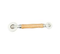 Strumento per rulli con ruota e metallo, Wooden handle A | Rullo manuale per attività installazione e controllo ' allineamento luminosi lineari e attività