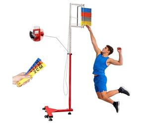 Strumento per saltare verticale, regolabile in altezza da 1,4 a 2,8 m, facile da installare, tester per salti verticale da pavimento, con reset del cavo di estrazione, dispositivo per esercizi con