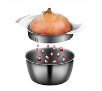 Strumento per sbucciare il melograno, seminatore in acciaio inossidabile, rimozione degli arilli con ciotola e martello di legno