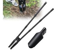 Strumento per scavare fori da posto, con manico lungo 139 cm, resistente strumento manuale per scavare fori da giardino, doppia lama affilata per tappare il terreno, scavare, coltivare, diserbare