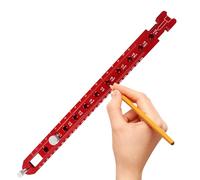 Strumento per script in alluminio - Calibro per disegno del cerchio del legno regolabile, righello circolare | Strumento di layout di scarabocchi preciso con metrica e pollice per
