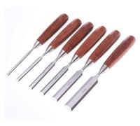 Strumento per sculture in legno Set di scalpelli for legno da 6 pezzi, set di scalpelli for legno in acciaio al cromo vanadio, for la lavorazione professionale del legno, espositore in legno I regali