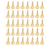 Strumento per separare i capelli Anello per sezionamento in lega premium lucidato per treccia senza sforzo per estensioni parrucca Dreadlocks 40 pezzi 3,3 x 1,7 cm (Oro)