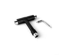 Strumento per skateboard a forma di T in acciaio puro e chiave per longboard in ABS per la regolazione dell'asse della ruota del camion e della piastra di base nero portatile Skate Hardware Key Kit di