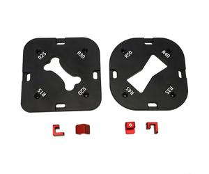 Strumento per smussatura a 8 raggi, in alluminio, per tagli precisi e maggiore sicurezza con protezione della punta del router (R15-30+R35-50)