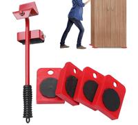 Strumento Per Spostare Mobili: Sollevatore Per Mobili Per Carichi Pesanti E 4 Cursori A Rulli | Maniglie Da Costruzione In Ferro Da 220 Libbre | Ideale Per Spostare Facilmente Elettrodomestici, Divani