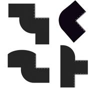 Strumento per stencil per barba, strumento per modellare le linee sottili, con scala, accessori per lo styling dei capelli