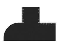 Strumento per stencil per barba, strumento per modellare le linee sottili, con scala, accessori per lo styling dei capelli