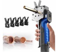 Strumento per svasare tubi HVAC senza fili con ricarica rapida da 50 W e batteria da 2000 mAh, include 5-8-9 kit mandrino per aria condizionata e refrigerazione, custodia resistente