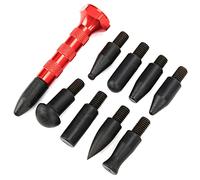 Strumento per toccare ammaccature 9 teste diverse Manutenzione universale del veicolo in lega di alluminio