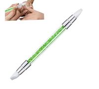 Strumento per unghie in silicone - Penna | Penna per intaglio smalto | Doppia punta diamante testa strumento per scolpire, intaglio cavo, applicazione dello smalto