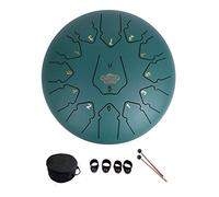 Strumento percussioni da 12 pollici a tamburo da 12 pollici da 12 pollici in acciaio, Tambourine con bacchette, borsa tote, regalo per principianti e amanti dello yoga, meditazione (Color : C)