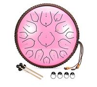 Strumento Percussioni Da 14 Pollici Da 14 Pollici in Acciaio 15 Pollici, Kit Tamburo in Acciaio Con Bacchette/Culle Dita/Punteggio Musicale, Un Regalo Per Principianti E Amanti Dello Yoga