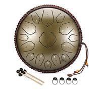 Strumento Percussioni Da 14 Pollici Da 14 Pollici in Acciaio 15 Pollici, Kit Tamburo in Acciaio Con Bacchette/Culle Dita/Punteggio Musicale, Un Regalo Per Principianti E Amanti Dello Yoga