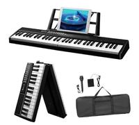 Strumento Pianoforte Elettronico Pianoforte Digitale Con Tastiera Standard Semi Pesata Pieghevole A 61 Tasti Con Borsa Per Il Trasporto